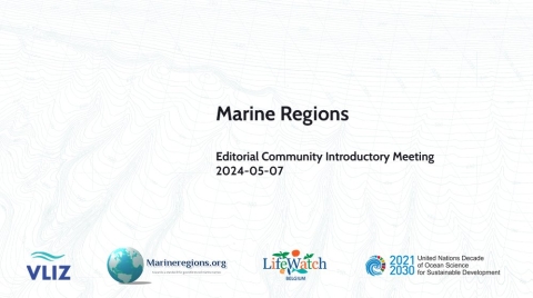 Marine Regions hosts introductory meeting for renewed Editorial Community