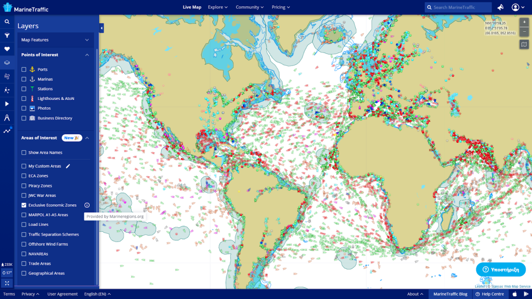 map marine traffic