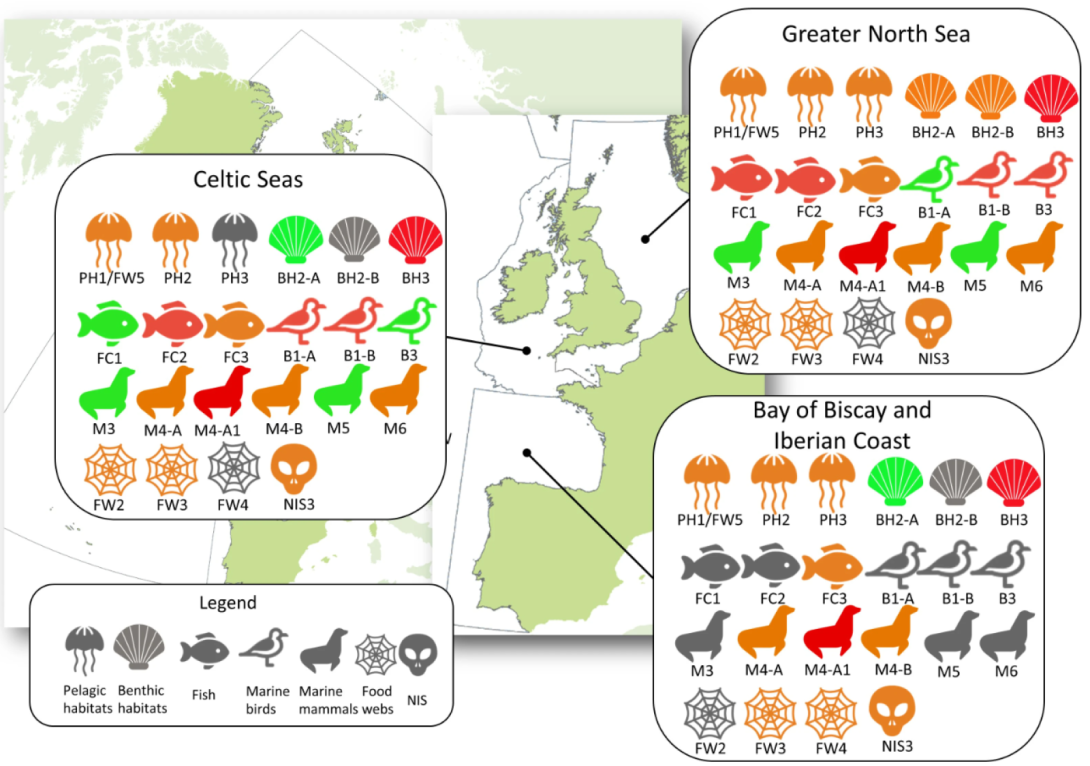 Fig. 1 OSPAR assessment of marine biodiversity in the North-East Atlantic (from McQuatters-Gollop et al. 2022).