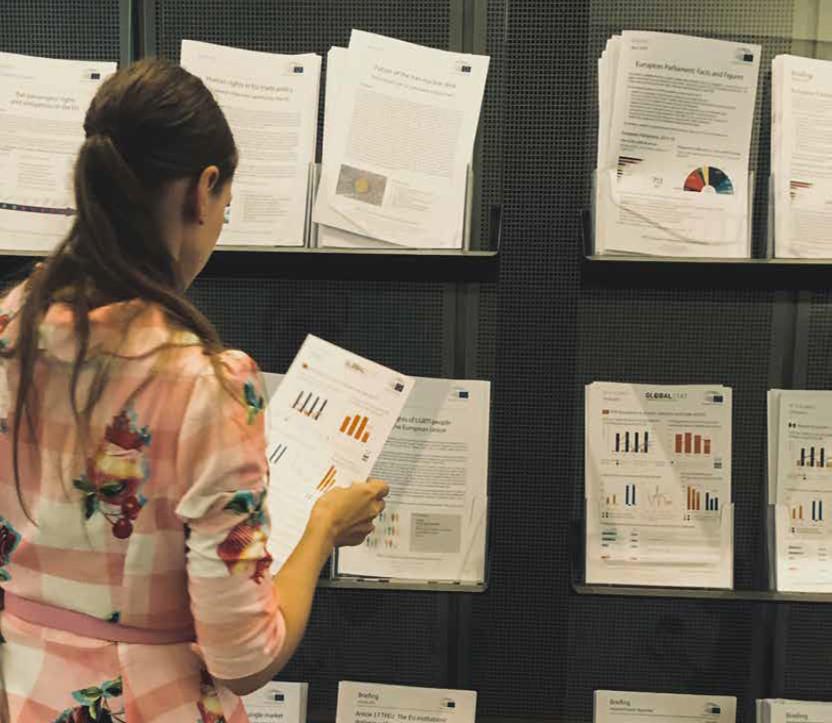 woman reading papers